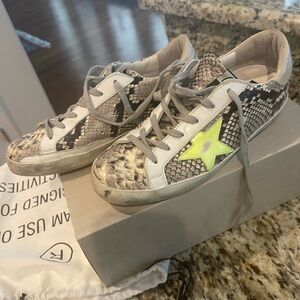 Limited Edition Golden Goose Python Print Sneakers Size 38